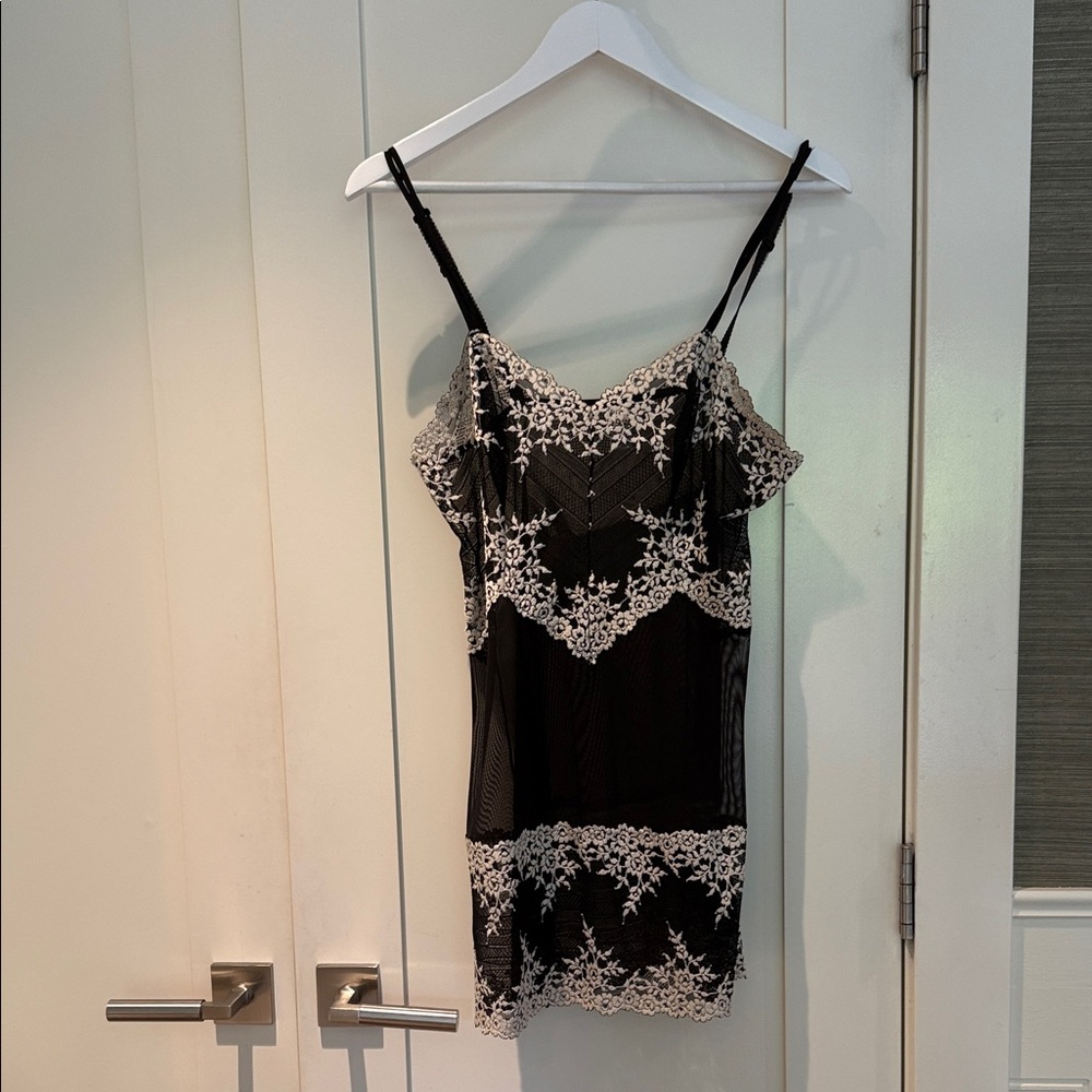 Waco Black and Cream Lace chemise